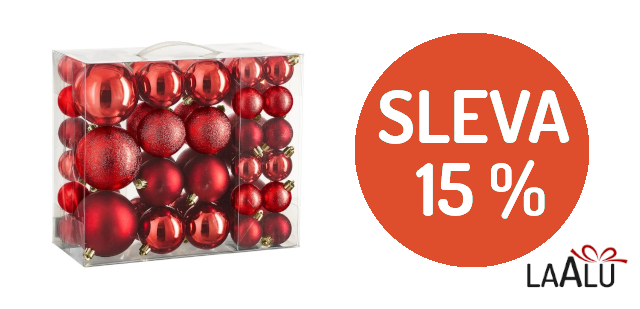 15% sleva na ozdoby a vánoční produkty