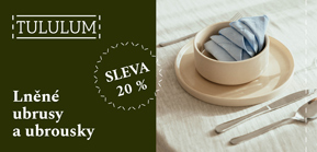 SLEVA 20 % na lněné ubrusy a ubrousky